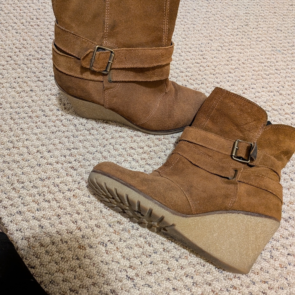 Brown Suede Ankle Boots